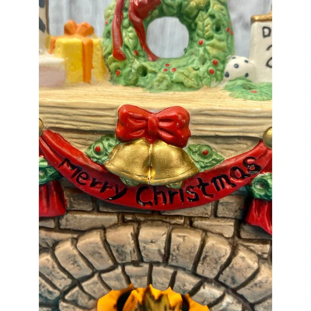 Light Up Christmas Fireplace Village‎ House Tabletop Decor with Lights